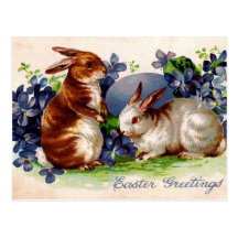 Vintage glückliche Ostern-Entwürfe Postkarte