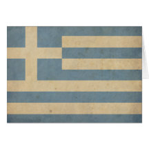 Vintage Griechenland-Flagge Grußkarten