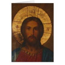 VINTAGE GRIECHISCHE ORTHODOXE IKONE GRUßKARTEN