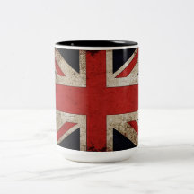 Vintage Grunge Großbritannien-Flagge Kaffeehaferl