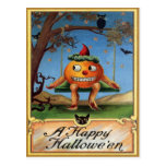 Vintage Halloween-Postkarte