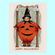 Vintage Halloween-Postkarte postkarten