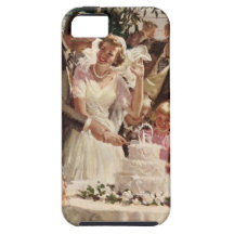 Vintage Hochzeit Braut & Bräutigam.Torte Schneiden Schutzhülle Fürs iPhone 5