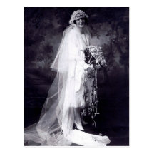 Vintage Hochzeit die Braut Postkarten