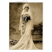 Vintage Hochzeit eine Braut Karte