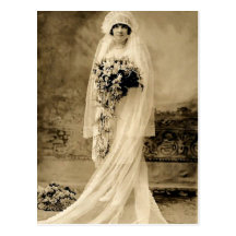 Vintage Hochzeit eine Braut Postkarten