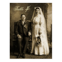 Vintage Hochzeit Postkarten