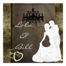 Vintage Hochzeit STORYBOOK Einladung