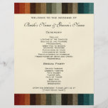 Vintage Hochzeit, warmer Herbst Stripes Muster Vollfarbige Flyer