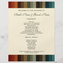 Vintage Hochzeit, warmer Herbst Stripes Muster Vollfarbige Flyer