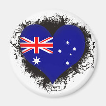 Vintage i-Liebe Australien Magnete