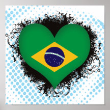 Vintage i-Liebe Brasilien Poster