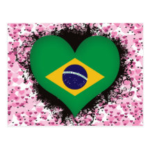 Vintage i-Liebe Brasilien Postkarte