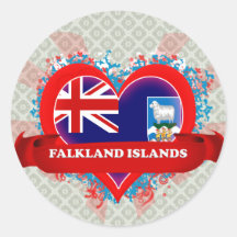 Vintage i-Liebe Falklandinseln Aufkleber
