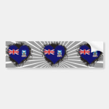 Vintage i-Liebe Falklandinseln Auto Sticker