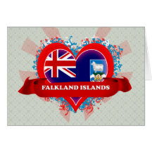 Vintage i-Liebe Falklandinseln Karte