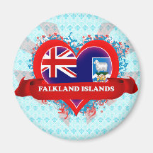 Vintage i-Liebe Falklandinseln Magnets