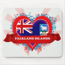 Vintage i-Liebe Falklandinseln Mousepad