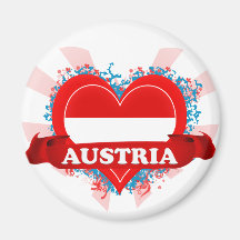 Vintage i-Liebe Österreich Magnete