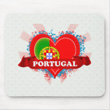 Vintage i-Liebe Portugal Mauspads