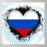 Vintage i-Liebe Russland Posterdrucke