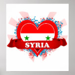 Vintage i-Liebe Syrien Posterdruck