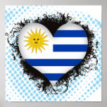 Vintage i-Liebe Uruguay Plakatdruck