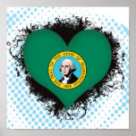Vintage i-Liebe Washington Plakat