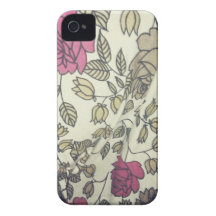 Vintage Indie Rose-Druck Telefonabdeckungen Case-Mate iPhone 4 Hüllen