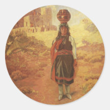 Vintage indische Wasser-Fördermaschine durch EW Ro Runder Sticker