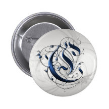Vintage Initiale C Anstecknadelbutton