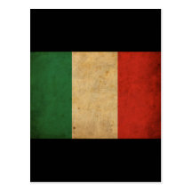 Vintage Italien-Flagge Postkarten