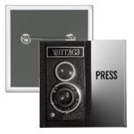 Vintage Kamera auf Medien und Presse-Abzeichen Anstecknadel