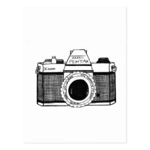 Vintage Kamera Postkarte