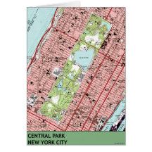 Vintage Karte Central Park New York City