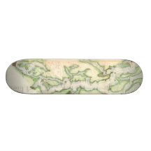 Vintage Karte des Puget Sound (1867) Personalisierte Skatedecks
