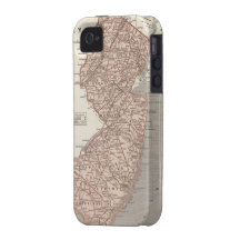 Vintage Karte von New-Jersey (1845) iPhone 4 Cover
