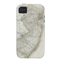 Vintage Karte von New-Jersey (1889) iPhone 4/4S Cover