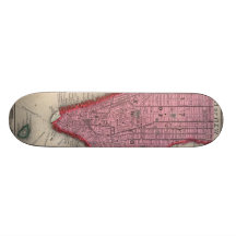Vintage Karte von unterem New York City (1860) Individuelle Decks