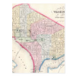 Vintage Karte von Washington DC (1864) Postkarten