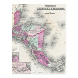 Vintage Karte von Zentralamerika (1864) Postkarte