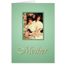 Vintage Karten-viktorianische Ära der Mutter Tages