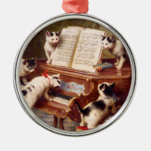 Vintage Katzen-Kunst:  Der Erwägungsgrund der Kätz Weinachtsornamente