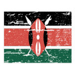 Vintage Kenia-Flagge Postkarten