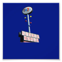 Vintage Kiddiewelt spielt Zeichen Photodrucke