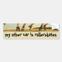Vintage Kinder, Jungen-Mädchen-Spaß-Rollen-Skaten Autosticker