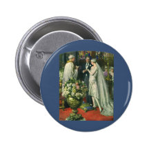 Vintage Kirchen-Hochzeits-Zeremonie; Braut und Brä Anstecknadel