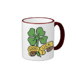 Vintage Kleeblatt-viel Glück-Tätowierungs-Kunst Tee Tasse