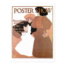 Vintage Kunst Nouveau Kunst-Plakatshow Postkarte