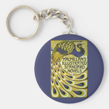 Vintage Kunst Nouveau, Macmillans Pfau-Feder Schlüsselbänder